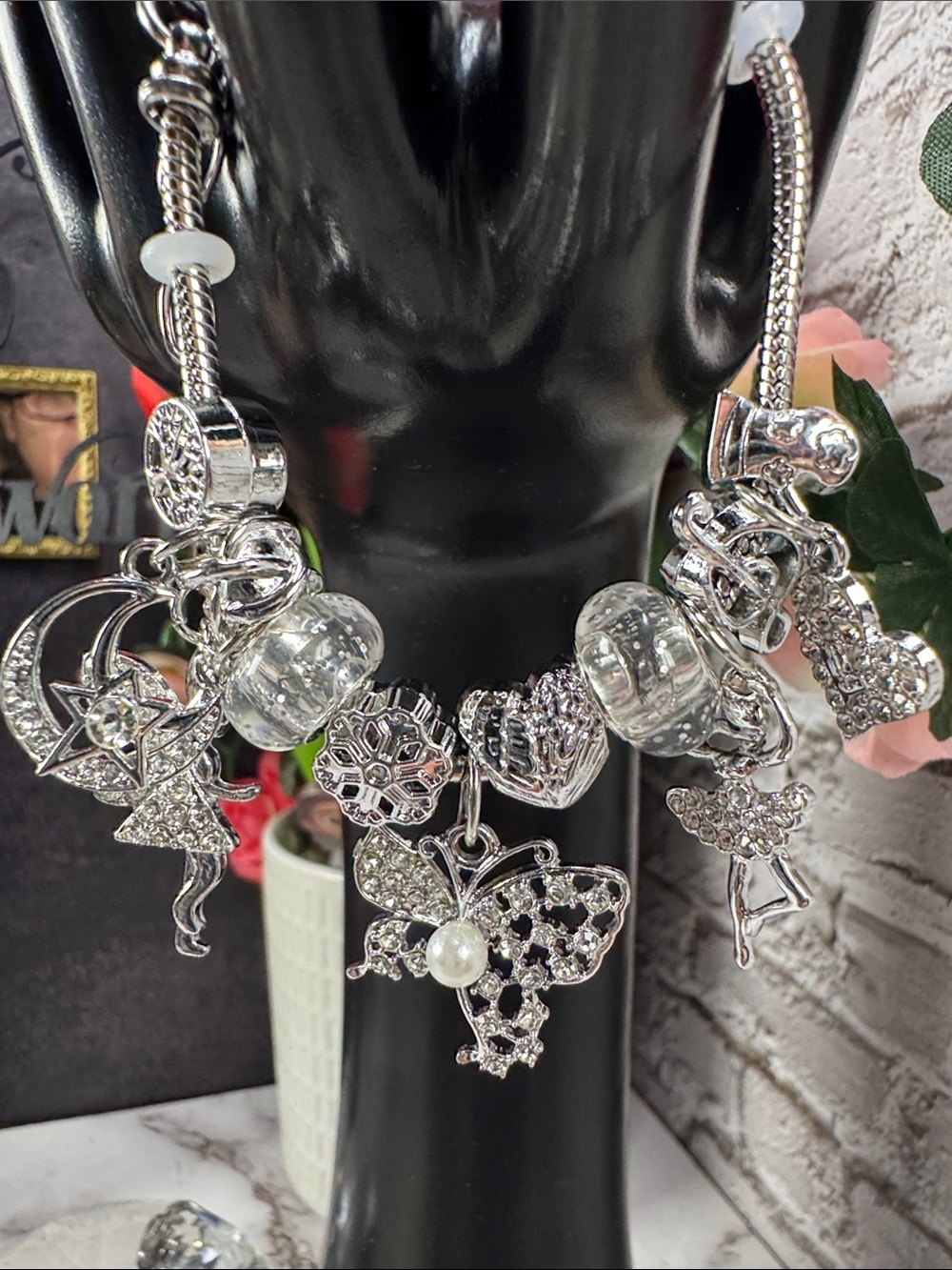 Silver Butterfly Charm Bracelet - Women Jewelry